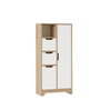 Hanah Home Armario Multiusos LIB1-SW Roble y Blanco